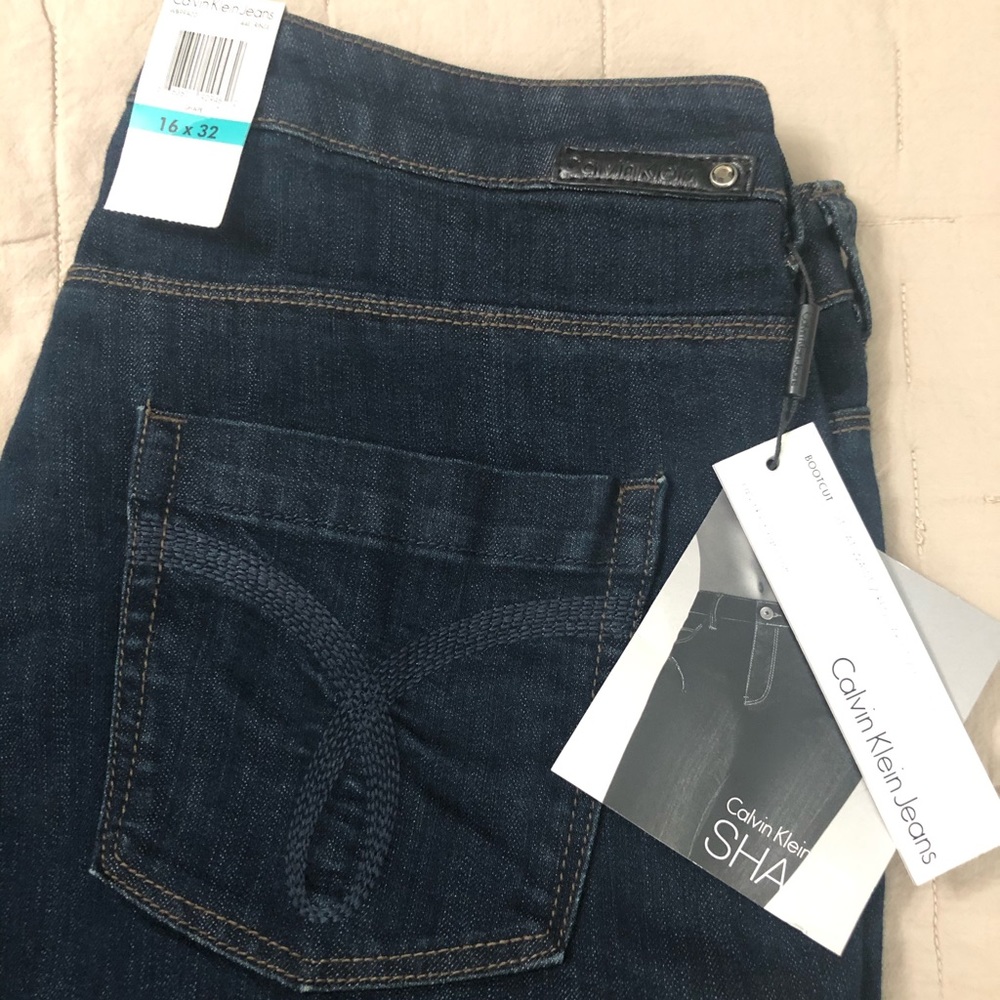 Calvin Klein Jeans Bootcut Jeans sz 16, Dark Wash